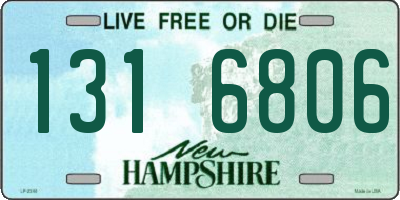 NH license plate 1316806