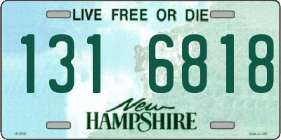 NH license plate 1316818