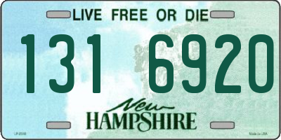 NH license plate 1316920