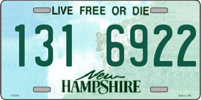 NH license plate 1316922