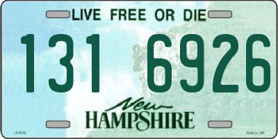 NH license plate 1316926