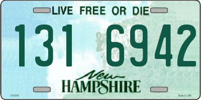 NH license plate 1316942