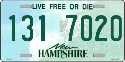NH license plate 1317020