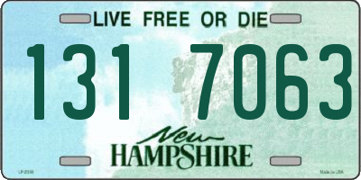 NH license plate 1317063