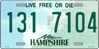 NH license plate 1317104