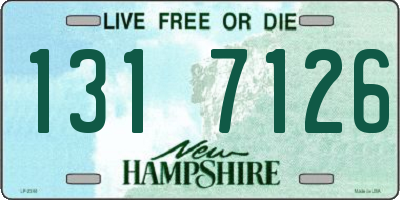 NH license plate 1317126