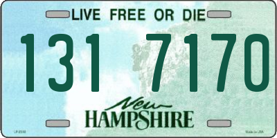 NH license plate 1317170