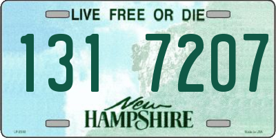 NH license plate 1317207