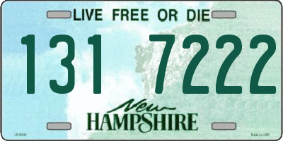NH license plate 1317222