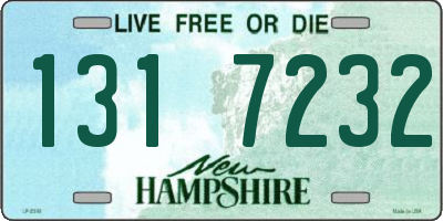 NH license plate 1317232