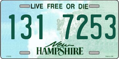 NH license plate 1317253