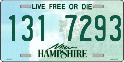 NH license plate 1317293