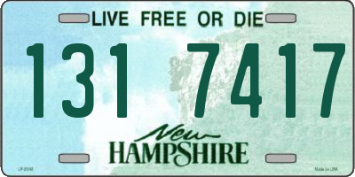 NH license plate 1317417