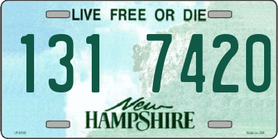 NH license plate 1317420