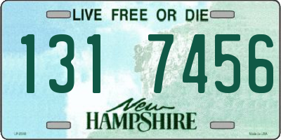 NH license plate 1317456