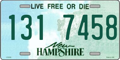 NH license plate 1317458