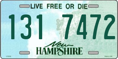 NH license plate 1317472