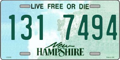 NH license plate 1317494