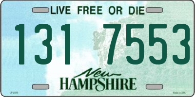 NH license plate 1317553