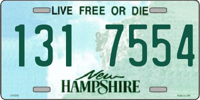 NH license plate 1317554