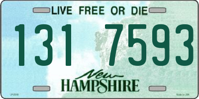 NH license plate 1317593