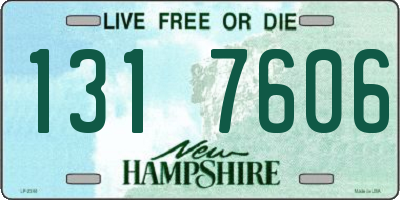 NH license plate 1317606