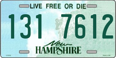 NH license plate 1317612