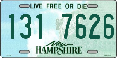 NH license plate 1317626
