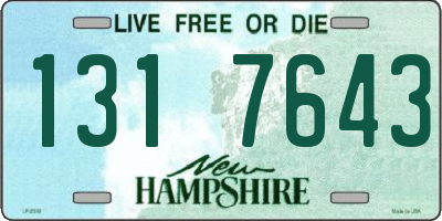 NH license plate 1317643