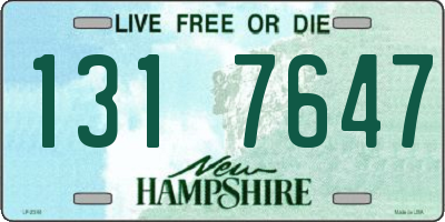 NH license plate 1317647