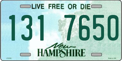 NH license plate 1317650