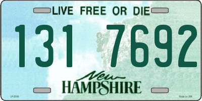NH license plate 1317692