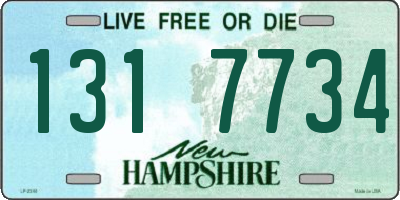 NH license plate 1317734