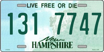 NH license plate 1317747