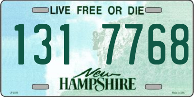 NH license plate 1317768