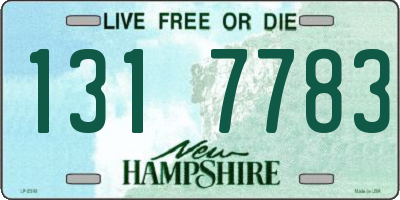 NH license plate 1317783