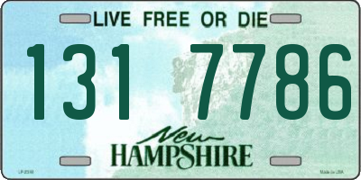 NH license plate 1317786