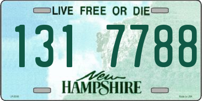 NH license plate 1317788
