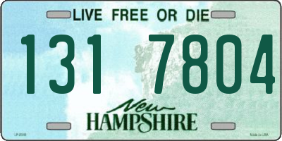 NH license plate 1317804