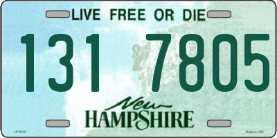 NH license plate 1317805