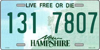 NH license plate 1317807
