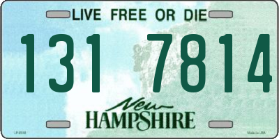 NH license plate 1317814