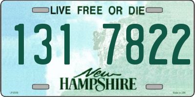 NH license plate 1317822