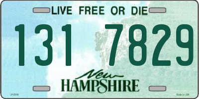NH license plate 1317829