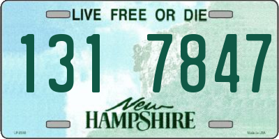 NH license plate 1317847