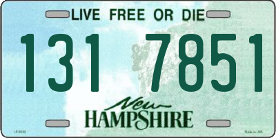 NH license plate 1317851