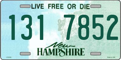 NH license plate 1317852