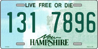 NH license plate 1317896
