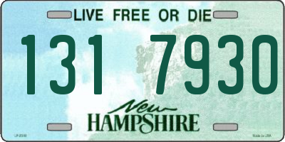 NH license plate 1317930