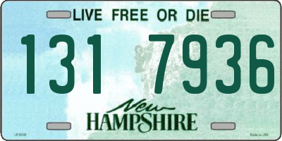 NH license plate 1317936